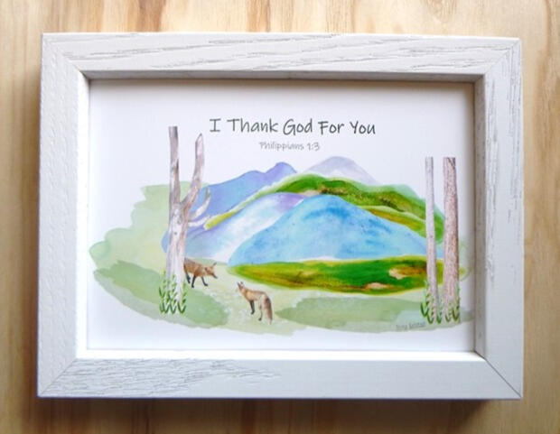 Mountain Foxes 6x8 Frame