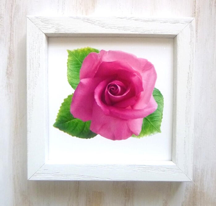 Pink Rose 6x6 Frame
