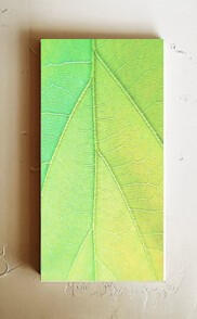 Forest Leaf 3x6 print on wood panel